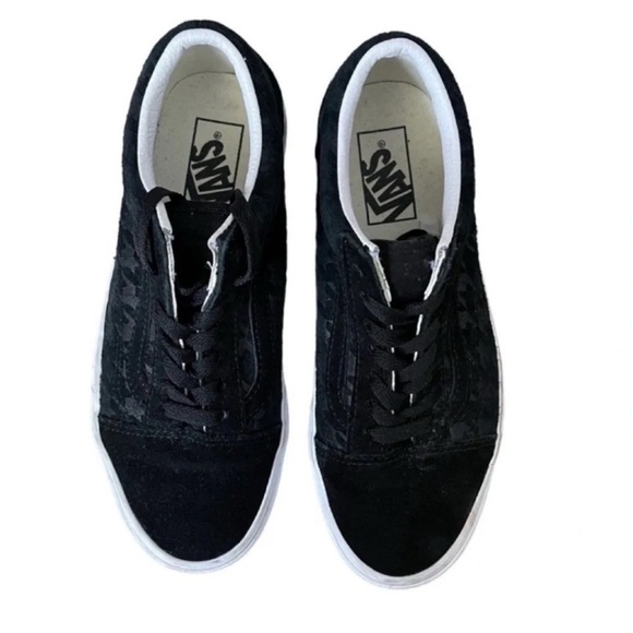 VANS Houndstoothembs Old School Black Sneakers Size 7 - Picture 3 of 13